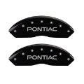 Picture of MGP 4 Caliper Covers Engraved Front Pontiac Engraved Rear GXP Black finish silver ch