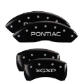 Picture of MGP 4 Caliper Covers Engraved Front Pontiac Engraved Rear GXP Black finish silver ch