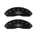 Picture of MGP 4 Caliper Covers Engraved Front Shelby Engraved Rear Tiffany Snake Black finish silver ch