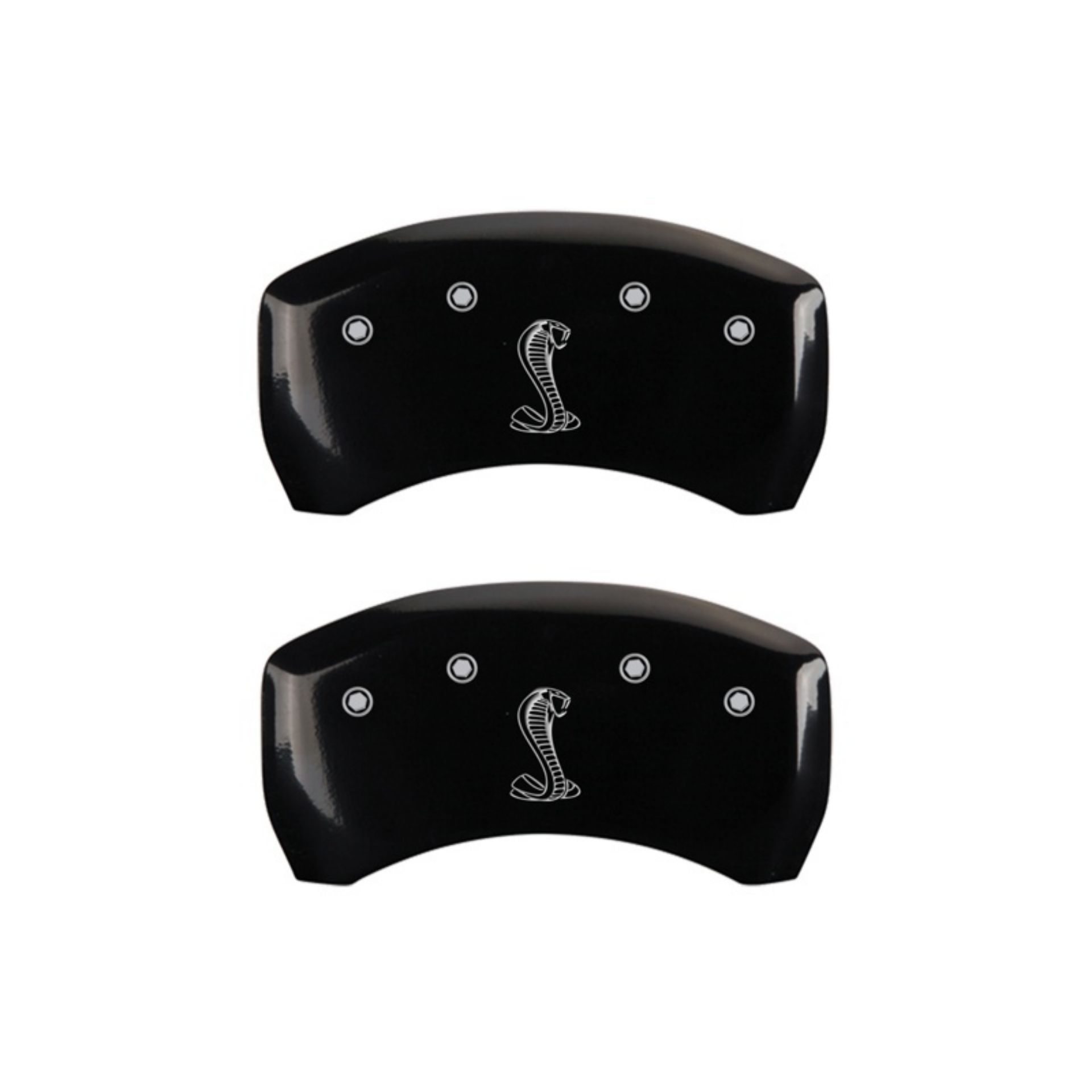 Picture of MGP Rear set 2 Caliper Covers Engraved Rear Snake Black finish silver ch