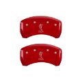 Picture of MGP Rear set 2 Caliper Covers Engraved Rear Snake Red finish silver ch