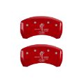 Picture of MGP Rear set 2 Caliper Covers Engraved Rear Snake Red finish silver ch
