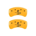 Picture of MGP Rear set 2 Caliper Covers Engraved Rear Snake Yellow finish black ch