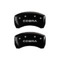Picture of MGP Rear set 2 Caliper Covers Engraved Rear Cobra Black finish silver ch