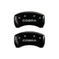 Picture of MGP Rear set 2 Caliper Covers Engraved Rear Cobra Black finish silver ch