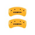 Picture of MGP Rear set 2 Caliper Covers Engraved Rear Cobra Yellow finish black ch