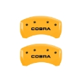 Picture of MGP Rear set 2 Caliper Covers Engraved Rear Cobra Yellow finish black ch