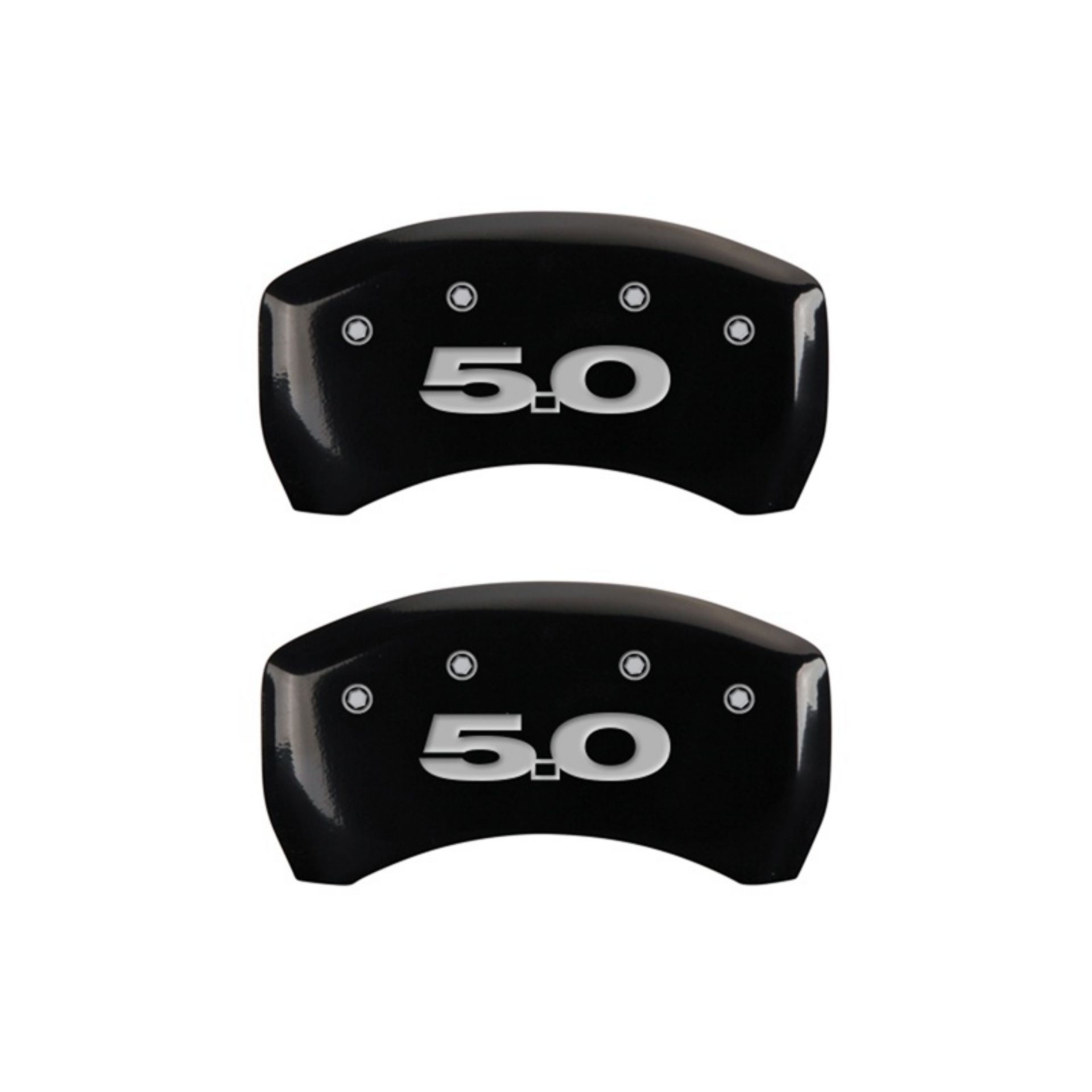 Picture of MGP Rear set 2 Caliper Covers Engraved Rear 50 Black finish silver ch