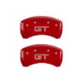 Picture of MGP Rear set 2 Caliper Covers Engraved Rear 50 Red finish silver ch