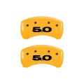 Picture of MGP Rear set 2 Caliper Covers Engraved Rear 50 Yellow finish black ch