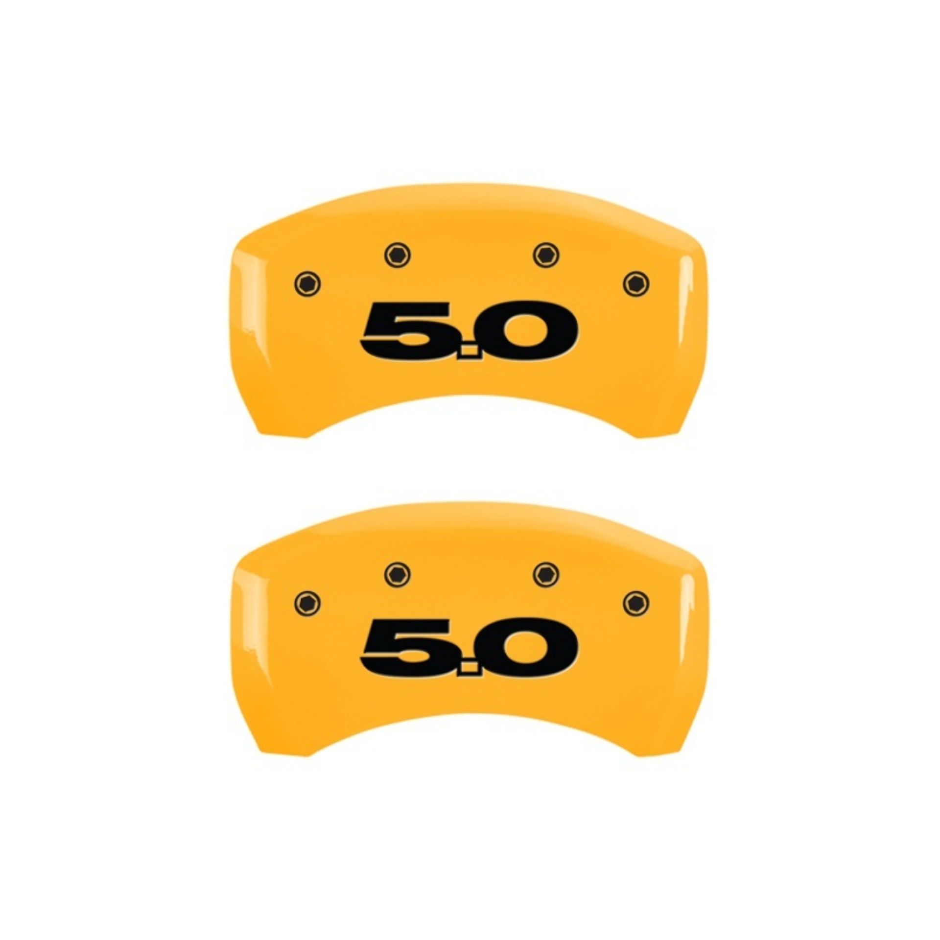 Picture of MGP Rear set 2 Caliper Covers Engraved Rear 50 Yellow finish black ch