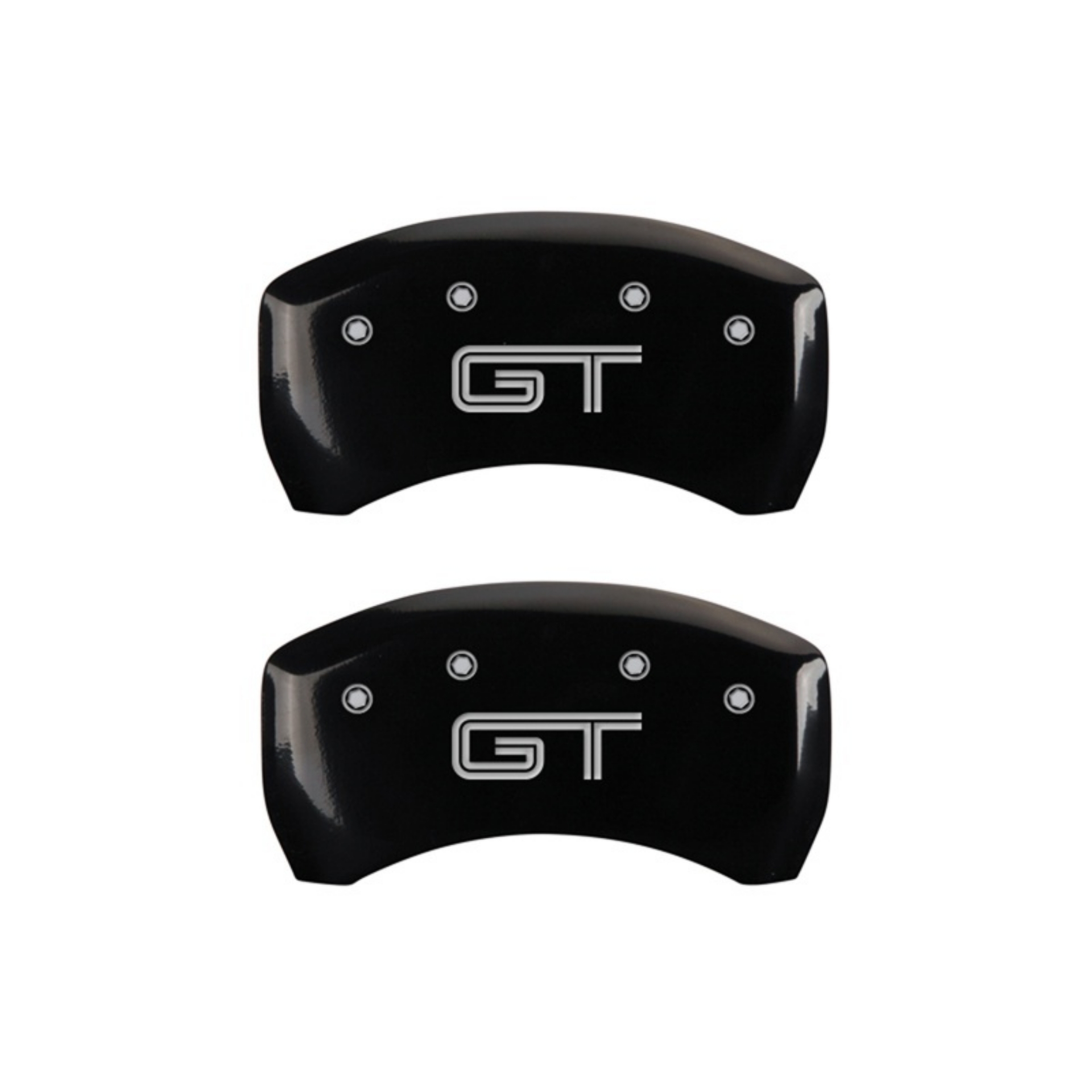 Picture of MGP Rear set 2 Caliper Covers Engraved Rear S197-GT Black finish silver ch