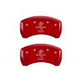 Picture of MGP Rear set 2 Caliper Covers Engraved Rear S197-GT Red finish silver ch