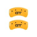 Picture of MGP Rear set 2 Caliper Covers Engraved Rear S197-GT Yellow finish black ch
