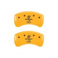 Picture of MGP Rear set 2 Caliper Covers Engraved Rear S197-GT Yellow finish black ch