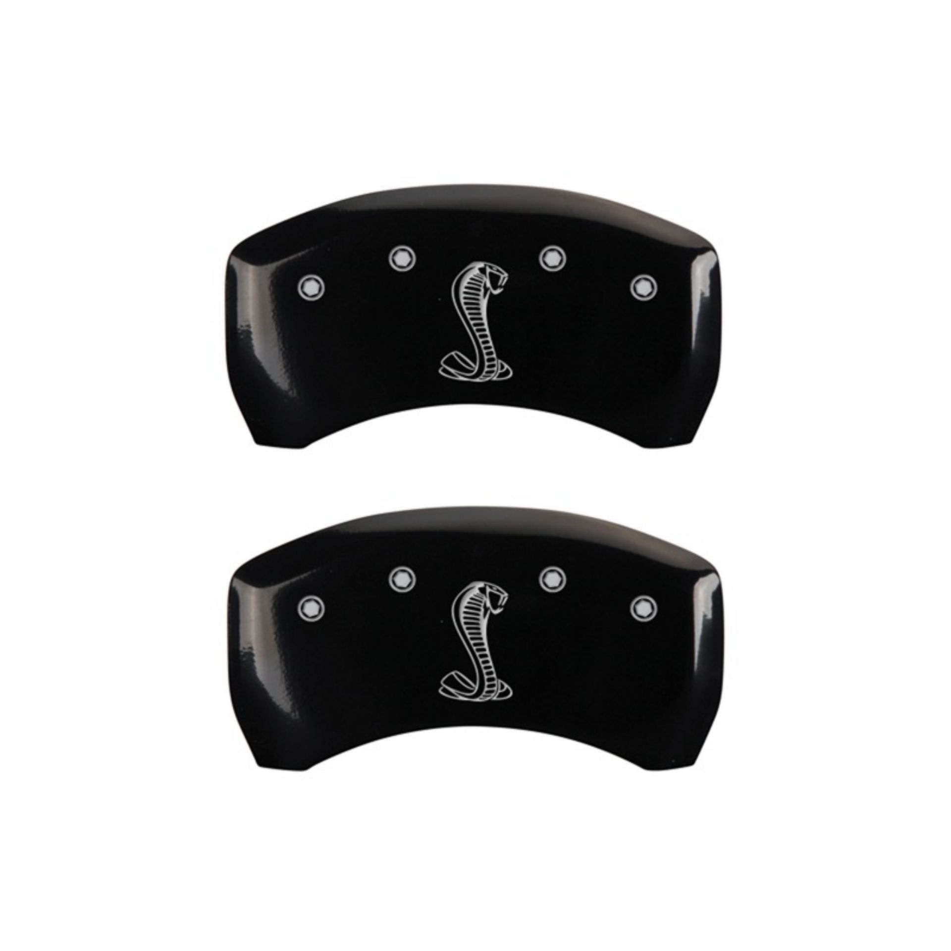 Picture of MGP Rear set 2 Caliper Covers Engraved Rear Tiffany Snake Black finish silver ch