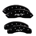 Picture of MGP 4 Caliper Covers Engraved Front & Rear Avalanche style-SS Black finish silver ch