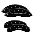 Picture of MGP Front set 2 Caliper Covers Engraved Front Bowtie Yellow finish black ch