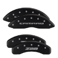 Picture of MGP Front set 2 Caliper Covers Engraved Front MGP Black finish silver ch