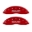 Picture of MGP Front set 2 Caliper Covers Engraved Front GMC Red finish silver ch