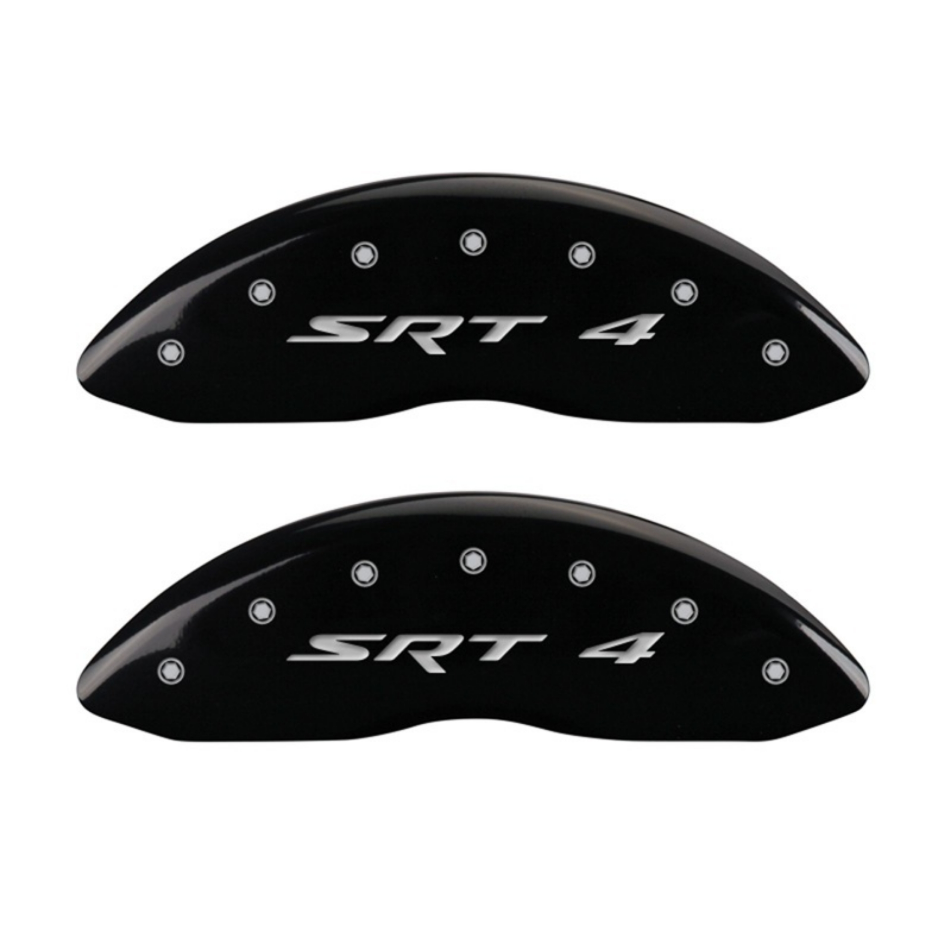 Picture of MGP Front set 2 Caliper Covers Engraved Front SRT4 Black finish silver ch