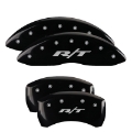 Picture of MGP Front set 2 Caliper Covers Engraved Front SRT4 Black finish silver ch
