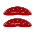 Picture of MGP Front set 2 Caliper Covers Engraved Front SRT4 Red finish silver ch