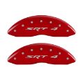 Picture of MGP Front set 2 Caliper Covers Engraved Front SRT4 Red finish silver ch