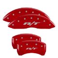 Picture of MGP Front set 2 Caliper Covers Engraved Front SRT4 Red finish silver ch