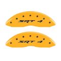 Picture of MGP Front set 2 Caliper Covers Engraved Front SRT4 Yellow finish black ch