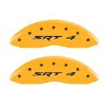 Picture of MGP Front set 2 Caliper Covers Engraved Front SRT4 Yellow finish black ch