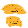 Picture of MGP Front set 2 Caliper Covers Engraved Front SRT4 Yellow finish black ch