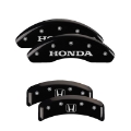 Picture of MGP 4 Caliper Covers Engraved Front Honda Engraved Rear H Logo Black finish silver ch