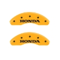 Picture of MGP 4 Caliper Covers Engraved Front Honda Engraved Rear H Logo Yellow finish black ch