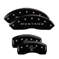 Picture of MGP Front set 2 Caliper Covers Engraved Front MGP Black finish silver ch