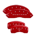 Picture of MGP Front set 2 Caliper Covers Engraved Front MGP Red finish silver ch
