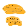 Picture of MGP Front set 2 Caliper Covers Engraved Front MGP Yellow finish black ch
