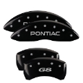 Picture of MGP 4 Caliper Covers Engraved Front Pontiac Engraved Rear G8 Black finish silver ch