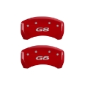 Picture of MGP 4 Caliper Covers Engraved Front Pontiac Engraved Rear G8 Red finish silver ch
