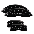 Picture of MGP 4 Caliper Covers Engraved Front Pontiac Engraved Rear GXP Black finish silver ch