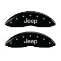 Picture of MGP Front set 2 Caliper Covers Engraved Front JEEP Black finish silver ch