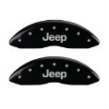 Picture of MGP Front set 2 Caliper Covers Engraved Front JEEP Black finish silver ch