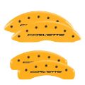 Picture of MGP 4 Caliper Covers Engraved Front & Rear Bowtie Black finish silver ch