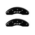 Picture of MGP Front set 2 Caliper Covers Engraved Front FIT Black finish silver ch
