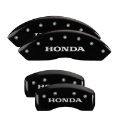 Picture of MGP Front set 2 Caliper Covers Engraved Front FIT Black finish silver ch