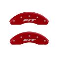 Picture of MGP Front set 2 Caliper Covers Engraved Front FIT Red finish silver ch