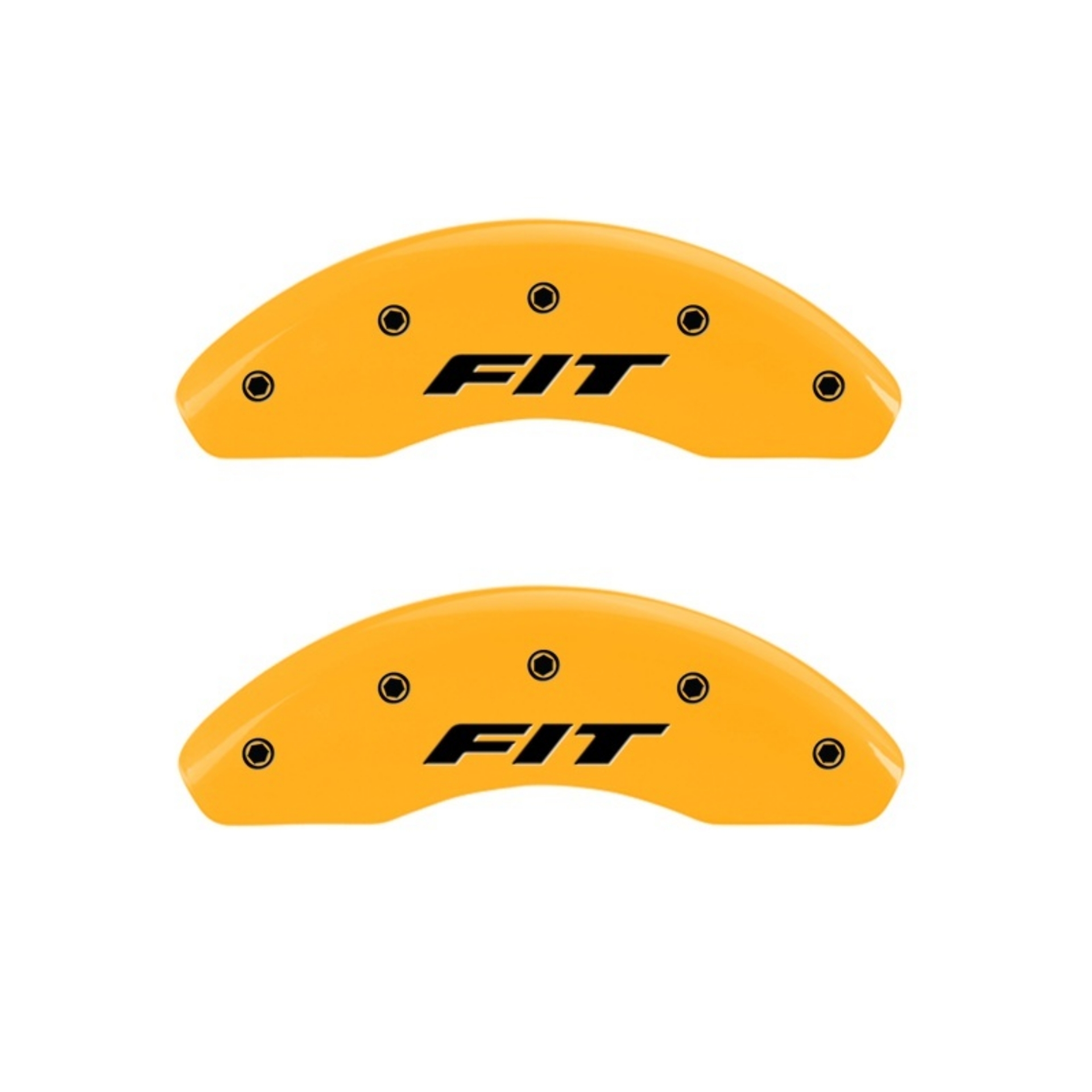 Picture of MGP Front set 2 Caliper Covers Engraved Front FIT Yellow finish black ch