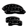 Picture of MGP Front set 2 Caliper Covers Engraved Front Honda Black finish silver ch
