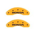 Picture of MGP Front set 2 Caliper Covers Engraved Front Honda Yellow finish black ch