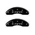 Picture of MGP Front set 2 Caliper Covers Engraved Front MGP Black finish silver ch